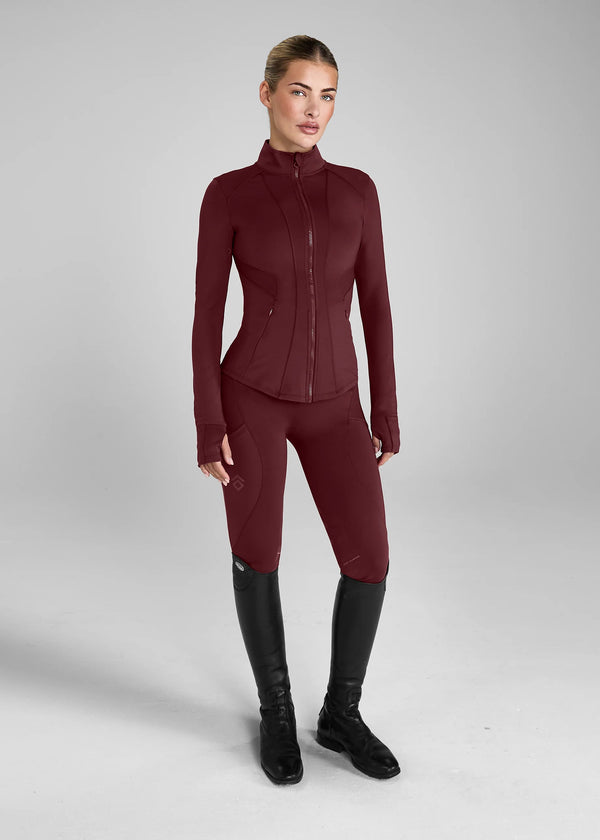 Aztec Diamond fitted Jacket Cherry