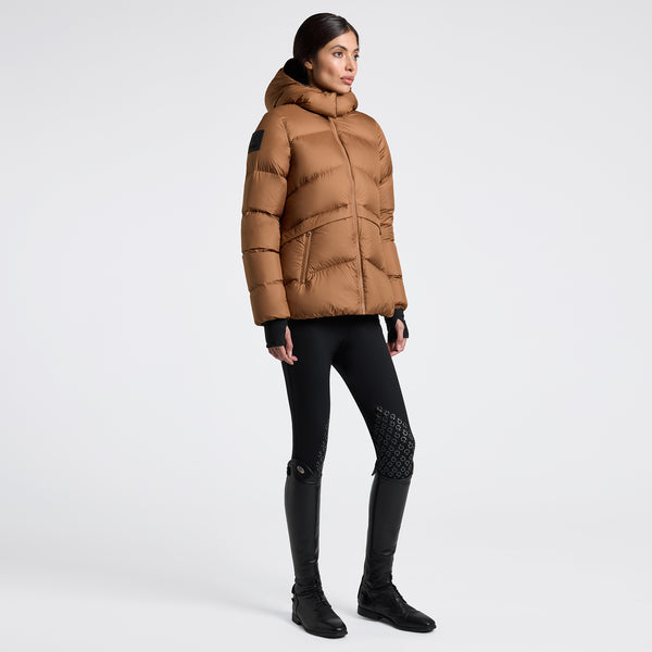 Cavalleria Toscana Damenjacke Hooded Down Padded Nylon Parka Brown HW25