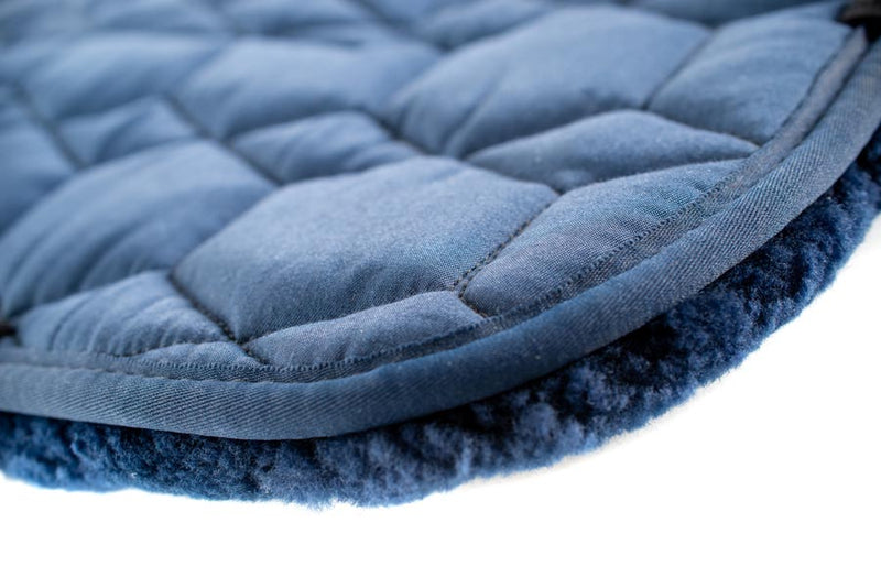 Mattes Hundebett Samt Navy/ Lammfell Navy HW25