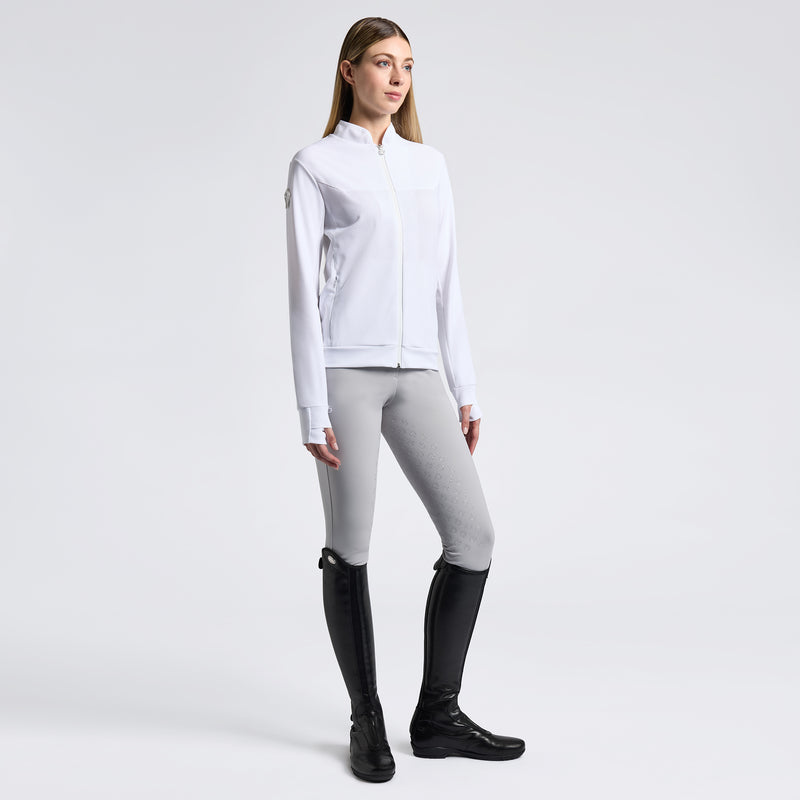 Cavalleria Toscana Damen Sweatshirt Crew Neck White FS25