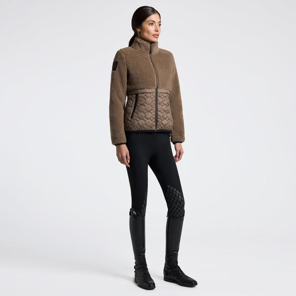 Cavalleria Toscana Damenjacke Teddy Fleece + Nylon Brown HW25