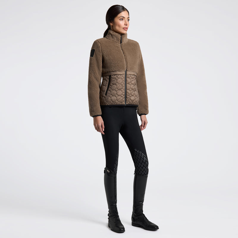 Cavalleria Toscana Damenjacke Teddy Fleece + Nylon Brown HW25