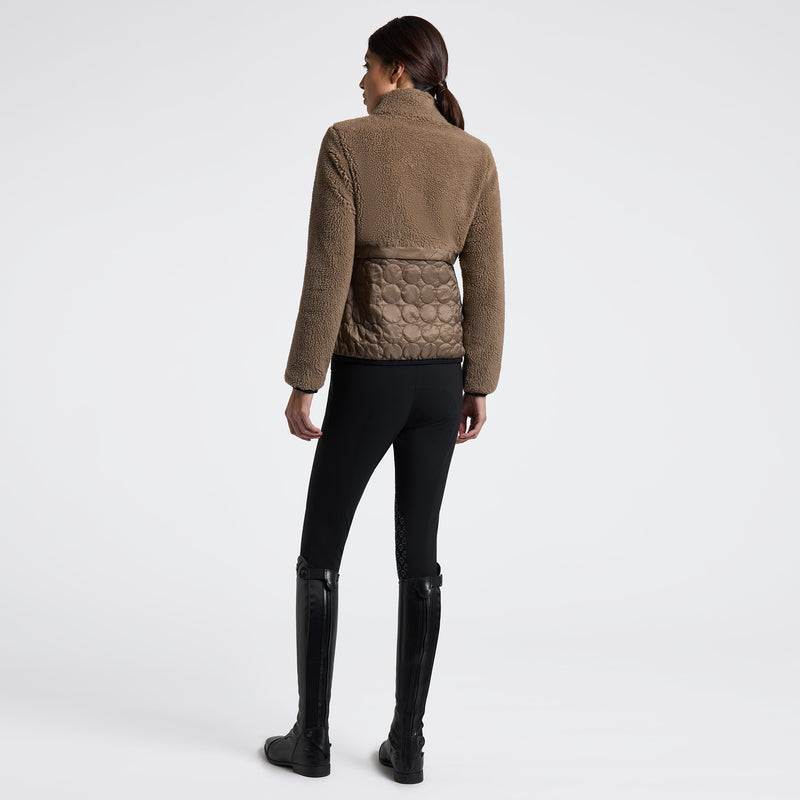 Cavalleria Toscana Damenjacke Teddy Fleece + Nylon Brown HW25
