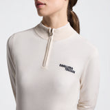 Cavalleria Toscana Damen Pullover Merino Half Zip FS26 Light Beige