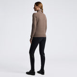 Cavalleria Toscana Damen Pullover Pure Wool Half Zip Turtleneck HW26 Brown