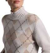 Cavalleria Toscana Damen Pullover Pure Wool Turtleneck HW26 Muster