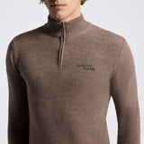 Cavalleria Toscana Herren Pure Wool Half Zip Turtleneck HW26 Brown