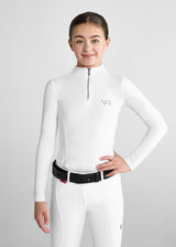 Aztec Diamond Young Rider Long Sleeve Baselayer White