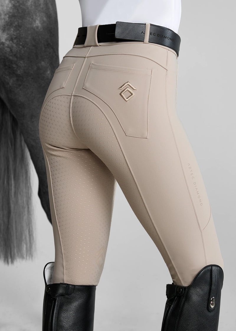 Aztec Diamond Breeches Full Grip Beige