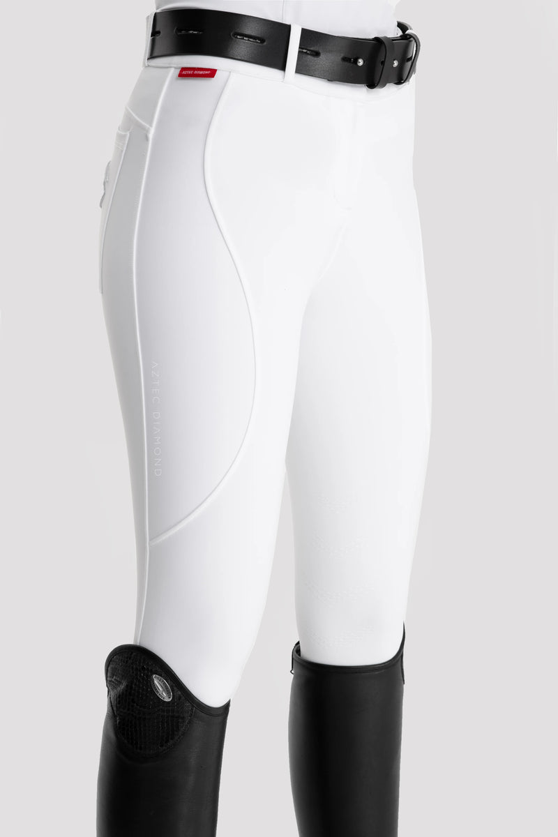 Aztec Diamond Breeches Full Grip White