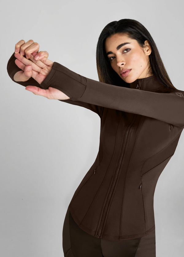 Aztec Diamond fitted Jacket Mocha