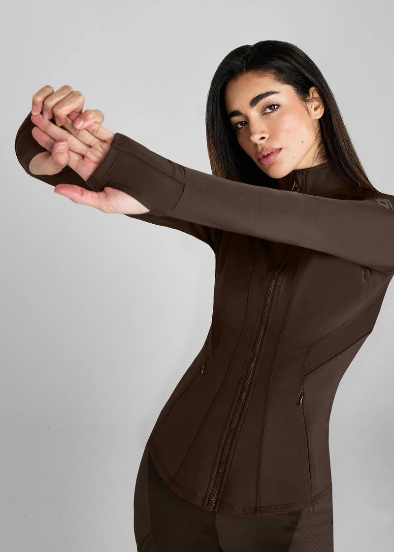 Aztec Diamond fitted Jacket Mocha