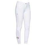 Cavalleria Toscana Damen Reithose Perforated Inserts FG White FS25