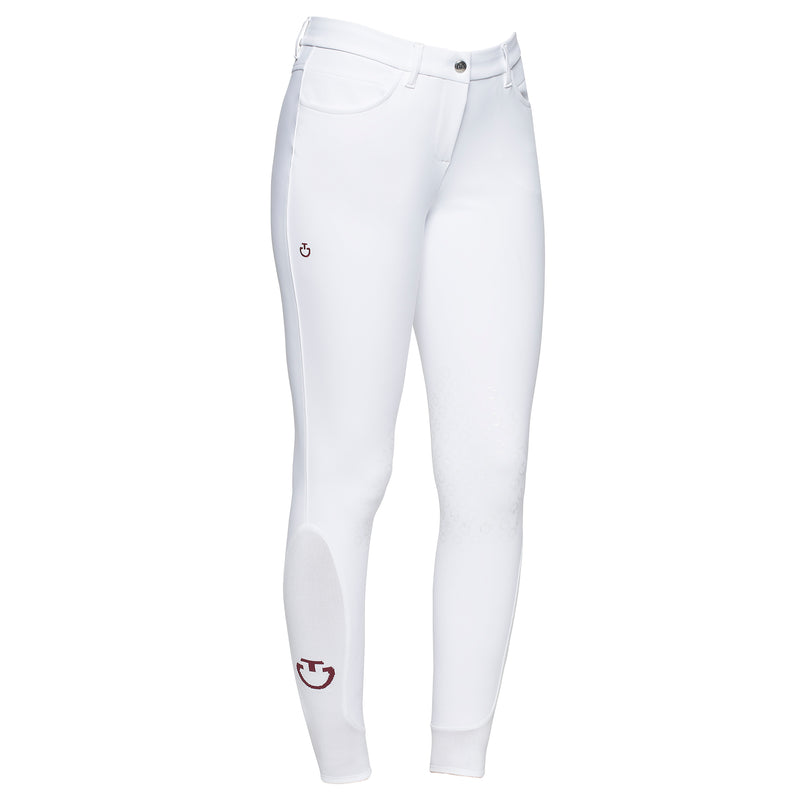 Cavalleria Toscana Damen Reithose Perforated Inserts FG White FS25