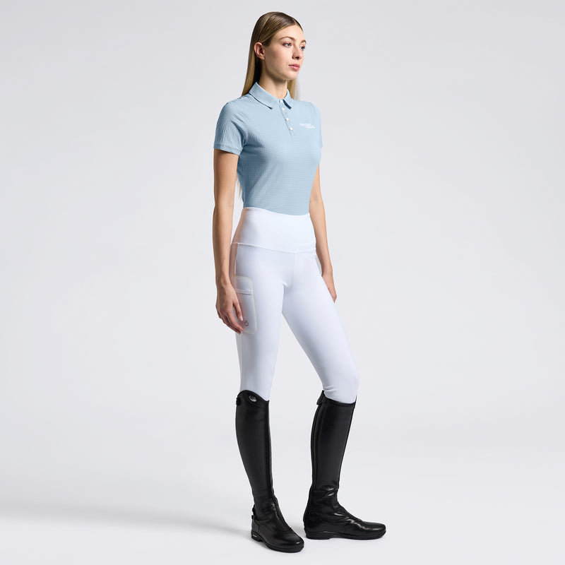 Cavalleria Toscana Damen Jersey S/S Training Polo w/Tufted Logo