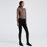 Cavalleria Toscana Jersey Fleece Half zip L/S Turtleneck Damen Marrone HW25