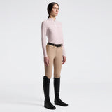 Cavalleria Toscana Damen Shirt L/S Perforated Inserts L/S FS26 soft pink