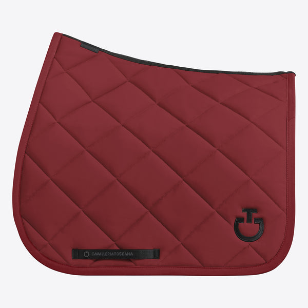 Cavalleria Toscana Dressurschabracke Diamond Quilted Jersey Bordeaux/Black HW25
