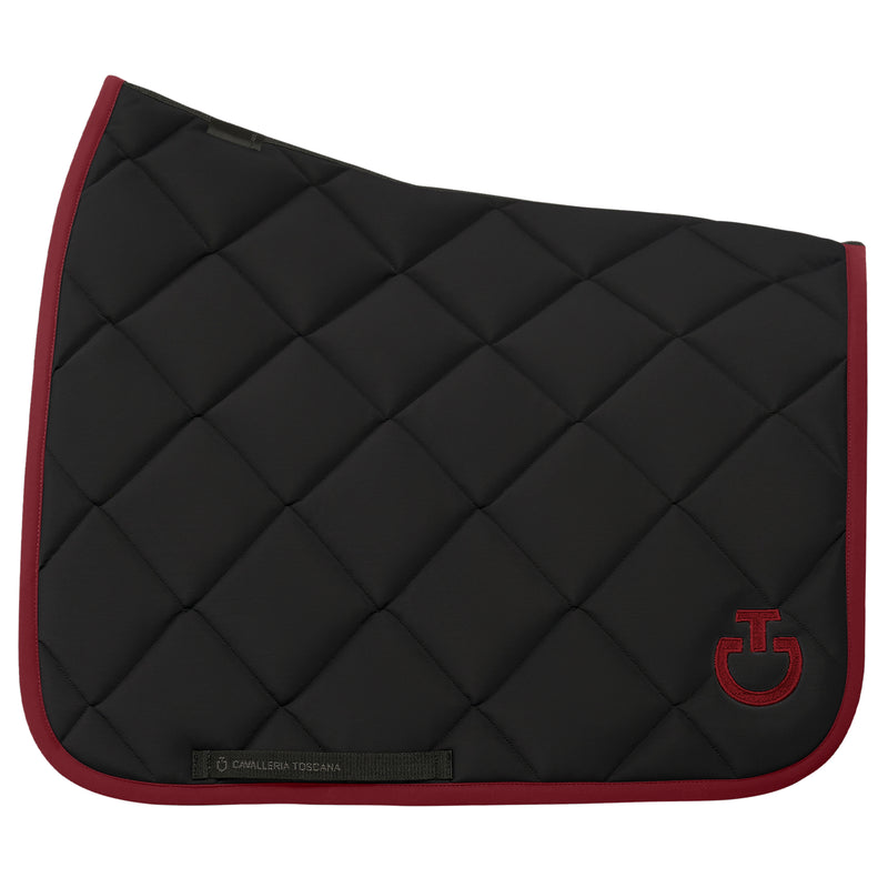 Cavalleria Toscana Dressurschabracke Diamond Quilted Jersey Black/Red HW25