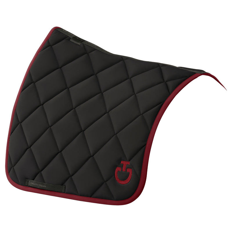 Cavalleria Toscana Dressurschabracke Diamond Quilted Jersey Black/Red HW25