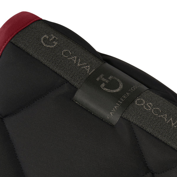 Cavalleria Toscana Dressurschabracke Diamond Quilted Jersey Black/Red HW25
