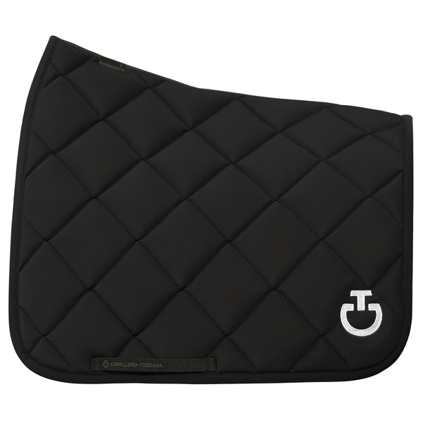 Cavalleria Toscana Dressurschabracke Diamond Quilted Jersey Black/White HW25