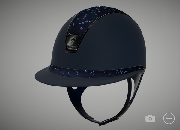 Samshield Reithelm Miss Shield 2.0 Navy Matt Crystal Leaf