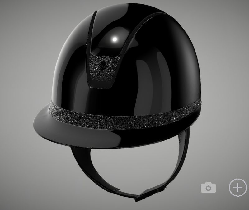 Samshield Reithelm Miss Shield 2.0 Black Glossy Crystal Fabric