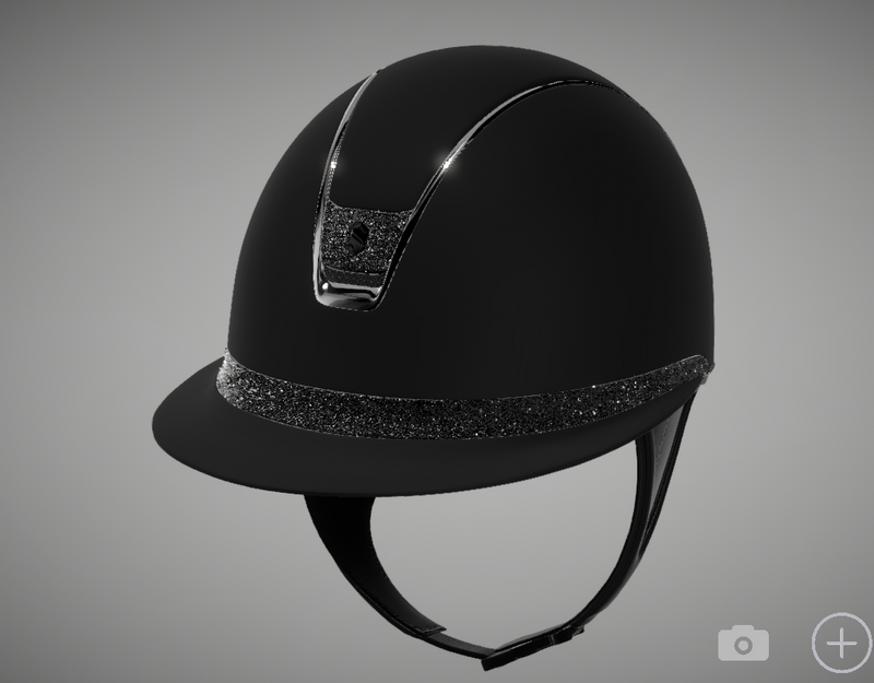 Samshield Reithelm Miss Shield 2.0 Black Matt Crytsal Fabric