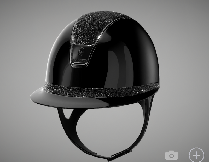 Samshield Reithelm Miss Shield 2.0 Black Glossy Crsytal Fabric