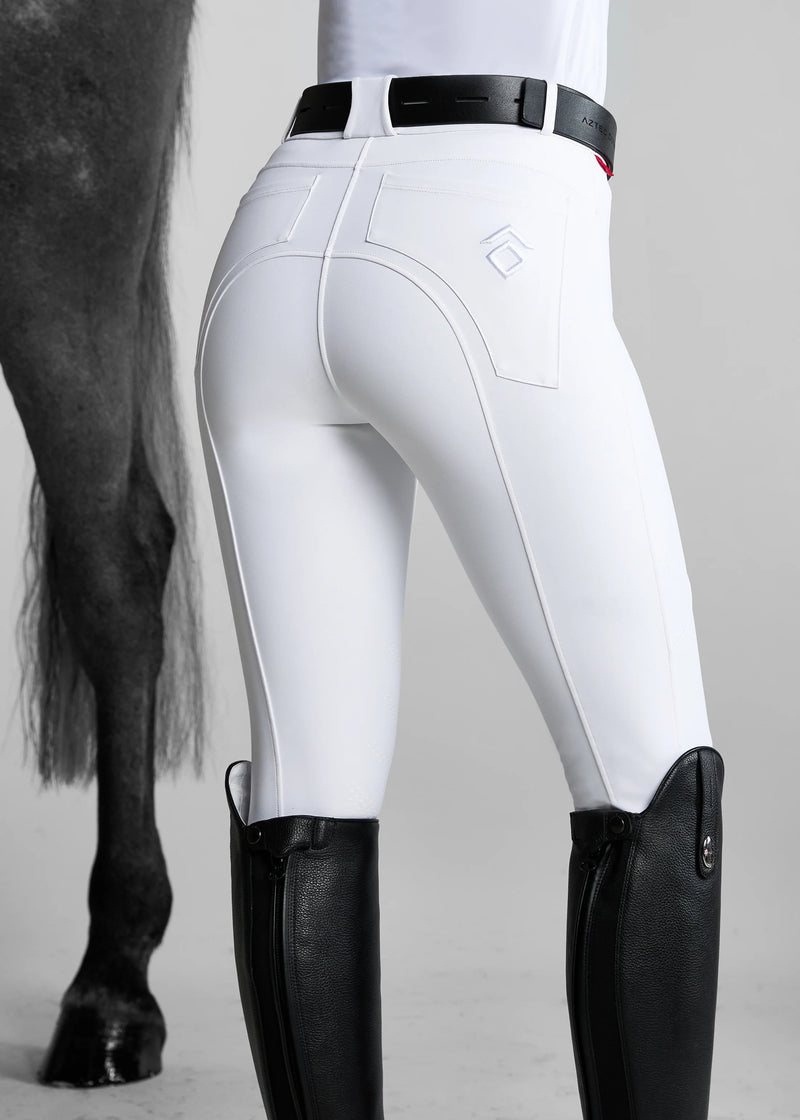 Aztec Diamond Breeches Knee Grip White