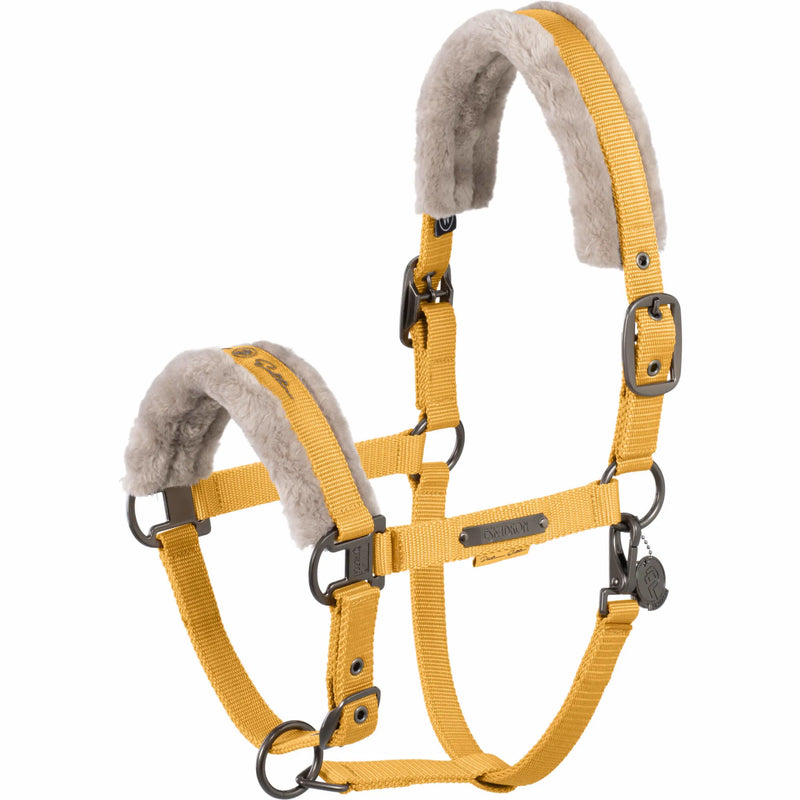 Eskadron Halfter Double Pin Faux Fur Platinum 25 Golden Yellow