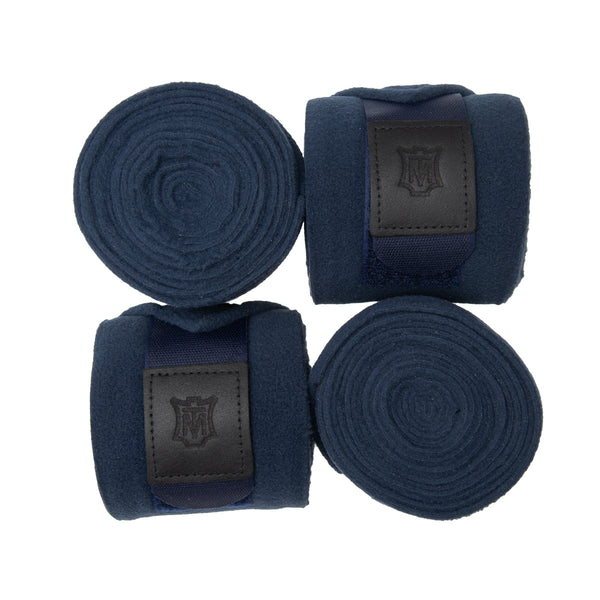 Mattes Fleecebandage Stoff Navy HW25