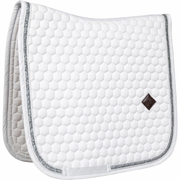 Kentucky Dressurschabracke Glitter Band White